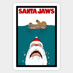 Santa Jaws Sticker